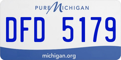 MI license plate DFD5179