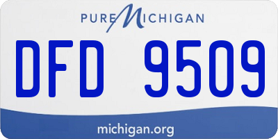 MI license plate DFD9509