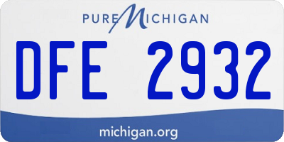 MI license plate DFE2932