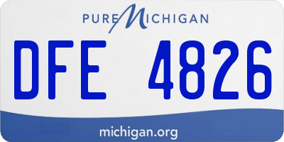 MI license plate DFE4826