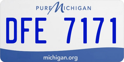 MI license plate DFE7171