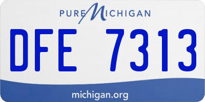 MI license plate DFE7313