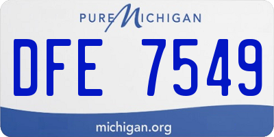 MI license plate DFE7549