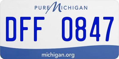 MI license plate DFF0847