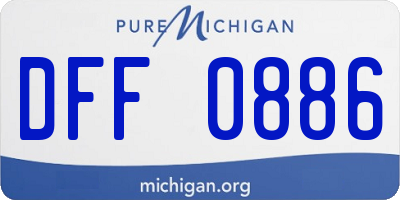 MI license plate DFF0886