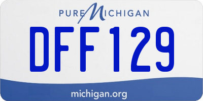 MI license plate DFF129