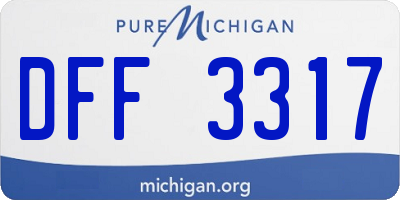 MI license plate DFF3317