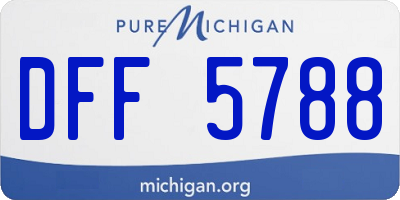 MI license plate DFF5788