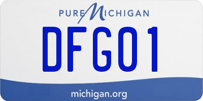 MI license plate DFG01