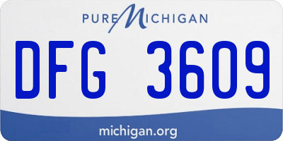 MI license plate DFG3609