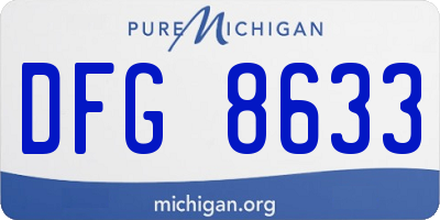 MI license plate DFG8633