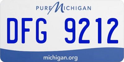 MI license plate DFG9212