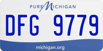 MI license plate DFG9779