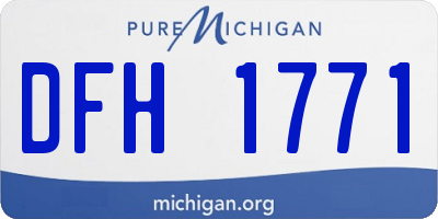 MI license plate DFH1771