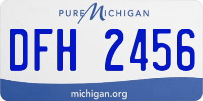 MI license plate DFH2456