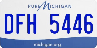 MI license plate DFH5446