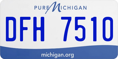 MI license plate DFH7510