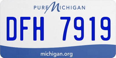 MI license plate DFH7919