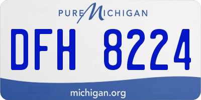 MI license plate DFH8224