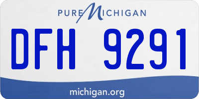 MI license plate DFH9291