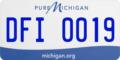 MI license plate DFI0019