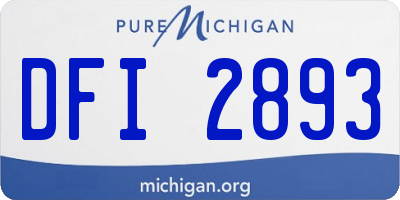 MI license plate DFI2893