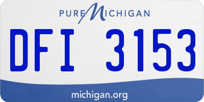 MI license plate DFI3153