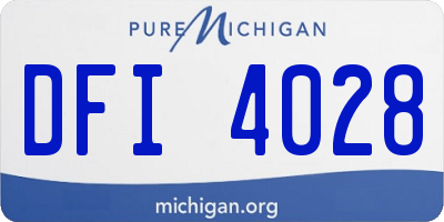 MI license plate DFI4028