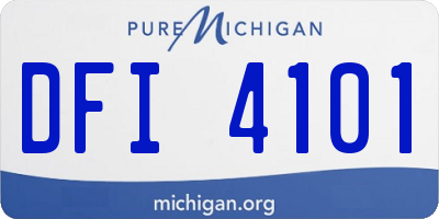 MI license plate DFI4101