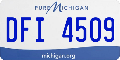 MI license plate DFI4509