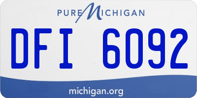 MI license plate DFI6092