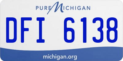 MI license plate DFI6138