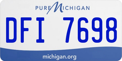 MI license plate DFI7698