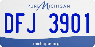 MI license plate DFJ3901