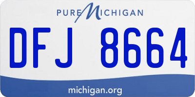 MI license plate DFJ8664