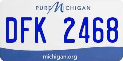 MI license plate DFK2468