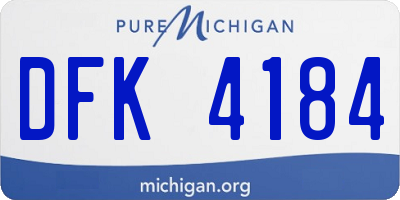 MI license plate DFK4184