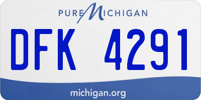 MI license plate DFK4291