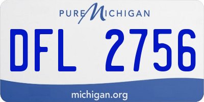 MI license plate DFL2756