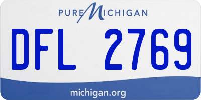 MI license plate DFL2769