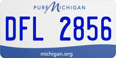 MI license plate DFL2856