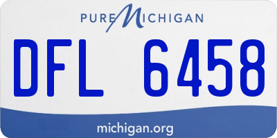 MI license plate DFL6458