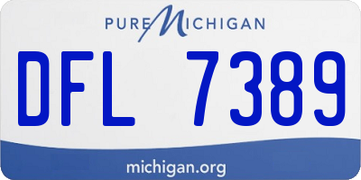 MI license plate DFL7389