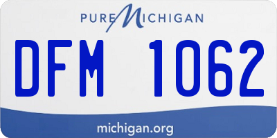 MI license plate DFM1062