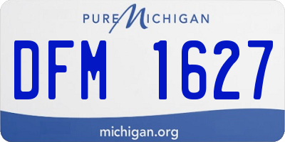 MI license plate DFM1627