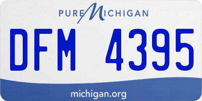 MI license plate DFM4395