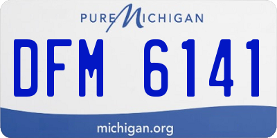 MI license plate DFM6141