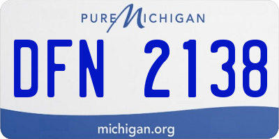 MI license plate DFN2138