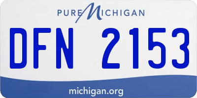 MI license plate DFN2153