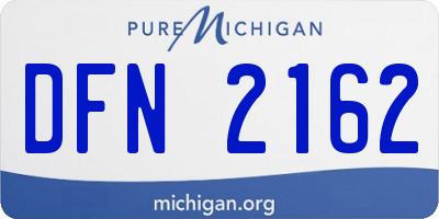 MI license plate DFN2162